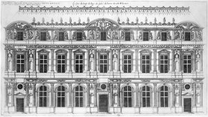 Louvren, från "Les Plus Excellents Batiments de France".